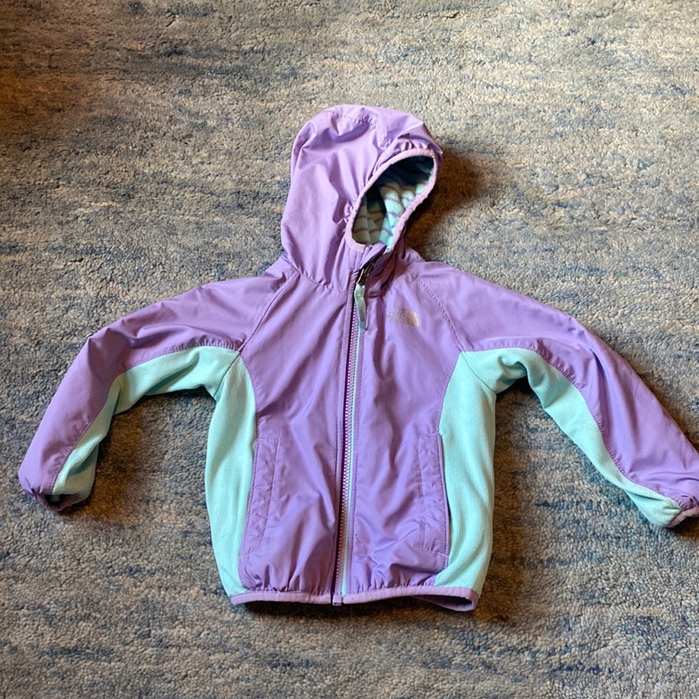 The North Face reversible toddler girls jacket 3T Fleece Lined